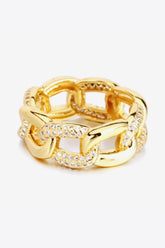 18K Gold-Plated Rhinestone Ring - Shah S. Sahota